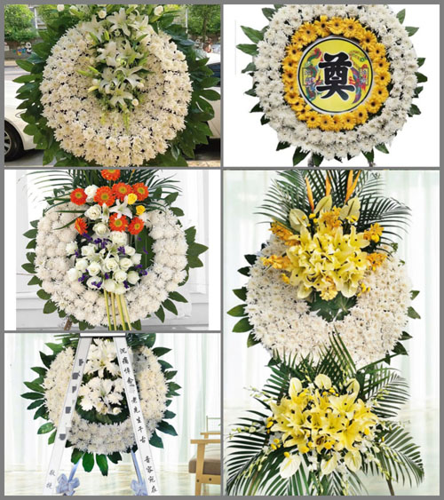 浙江省宁波慈溪市周巷镇长胜市村花圈速递